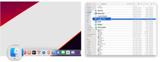 Scale apps around the notch on the MacBook Pro: Click the Finder icon, select the app in the Applications folder