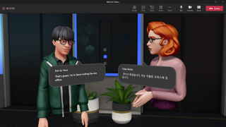 Two avatars in Mesh for Microsoft Teams