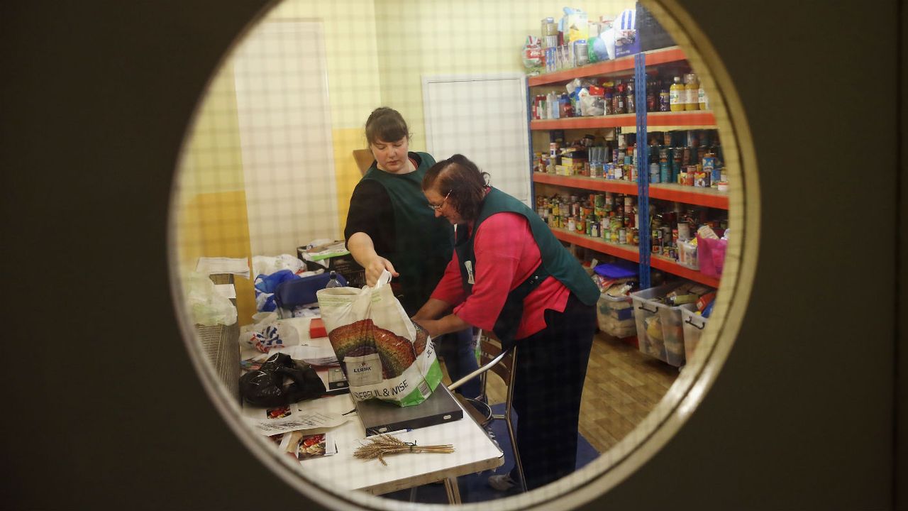 A food bank in Brixton