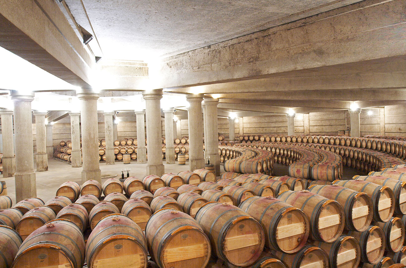 Lafite Rothschild barrel cellars