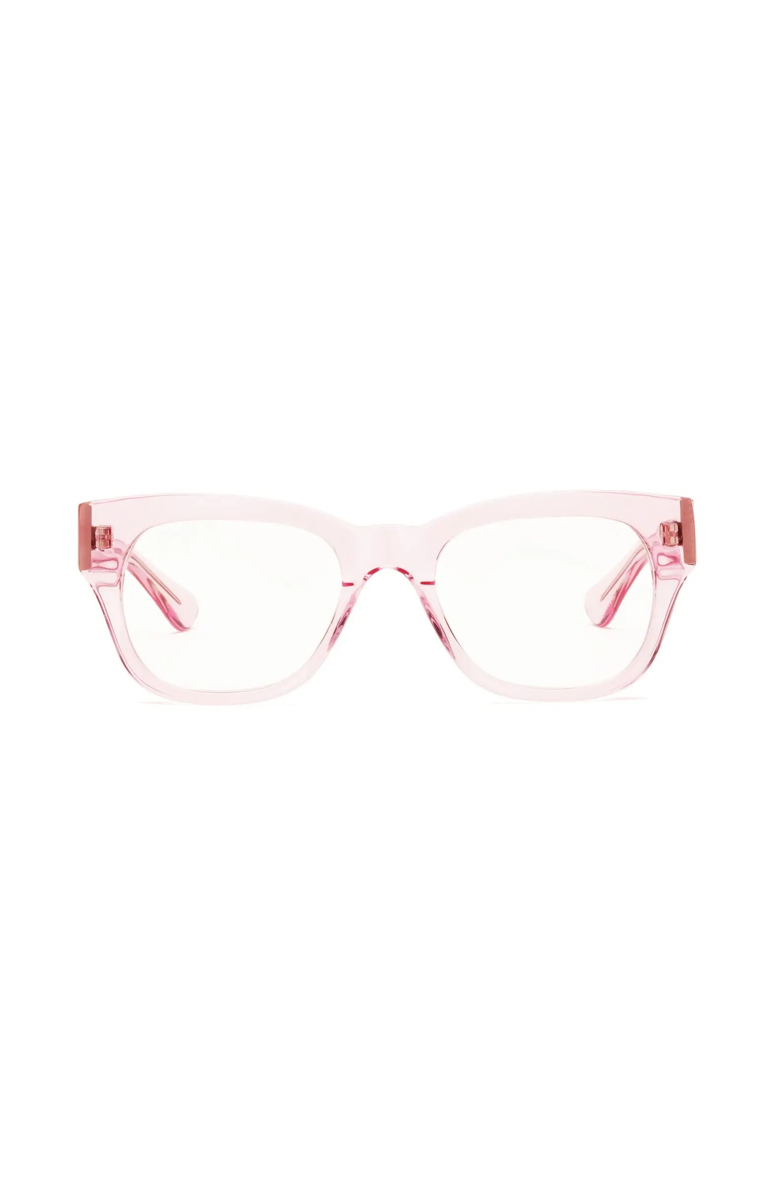 clear pink reading glasses