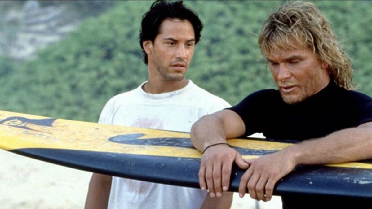 Keanu Reeves and Patrick Swayze in Point Break
