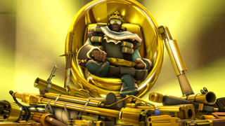 Australium (gold) weapons are "awarded upon completing a full Advanced or Expert Tour of Duty in Mann vs. Machine mode," according to the TF2 wiki. Image by iKonakona.