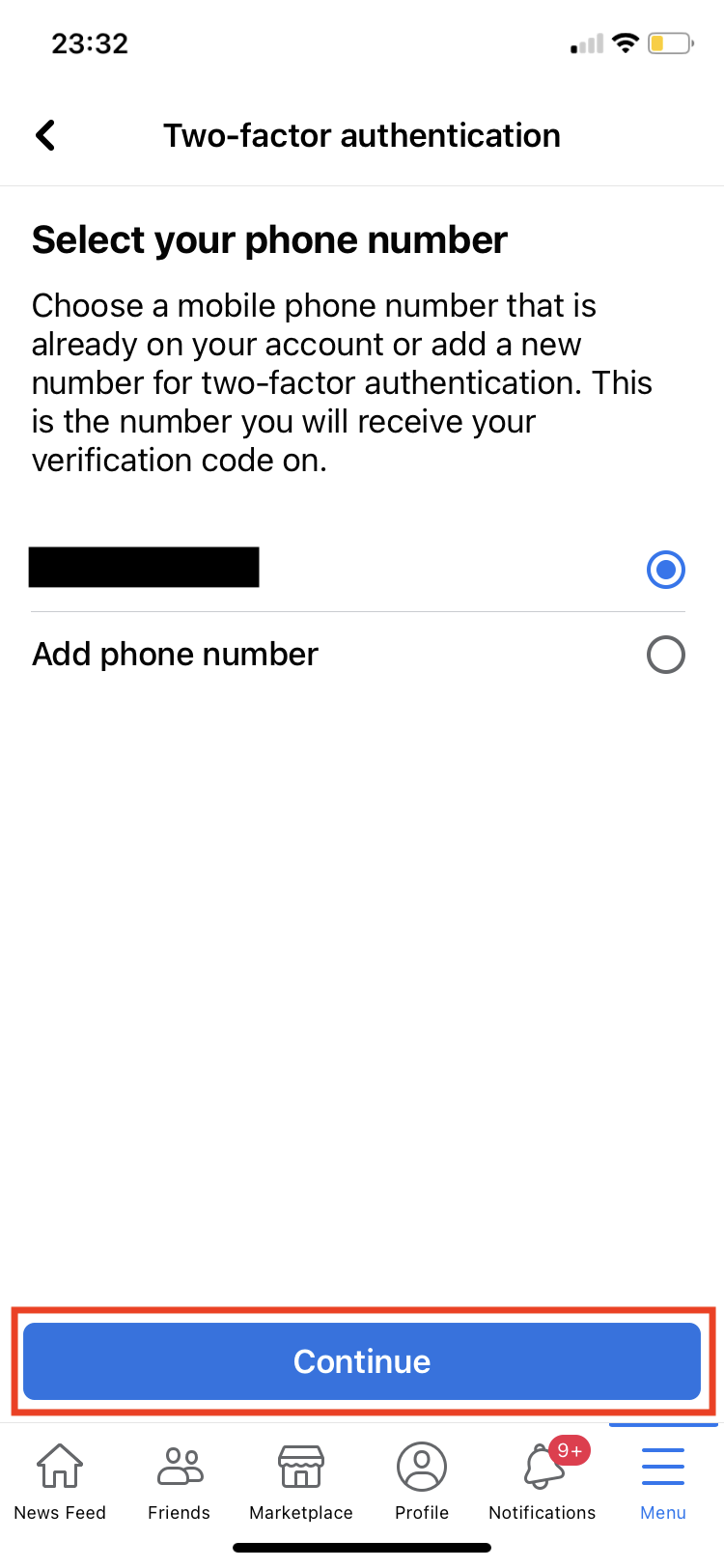 How to set up two-factor authentication on Facebook using a mobile app