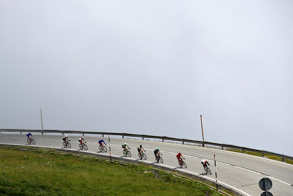 The breakaway descending Tour de France stage 10 from Escaldes-Engordany to Revel