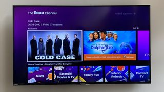 The roku channel home screen