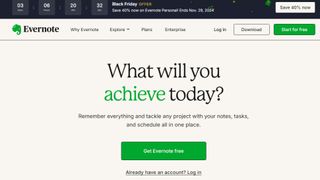 Website screenshot from Evernote (November 2024)