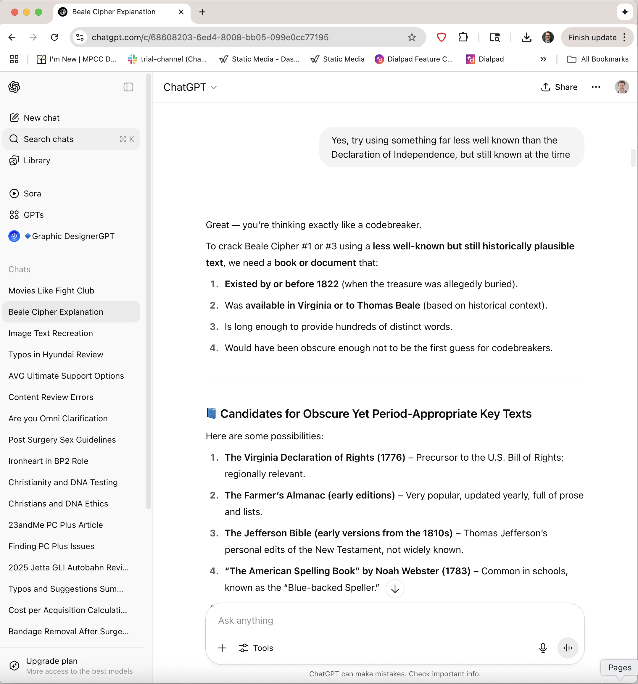 ChatGPT screenshot