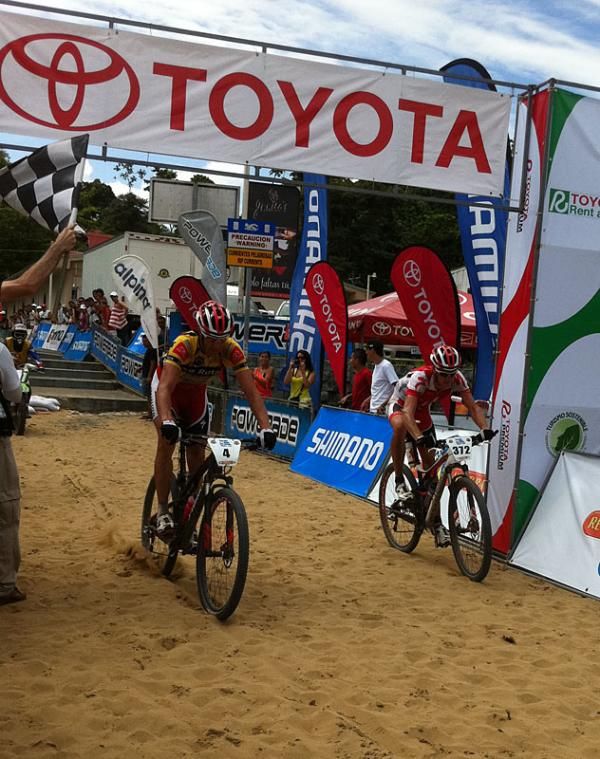 Todd Wells and Rom Akerson (both Specialized) came in together on the last stage