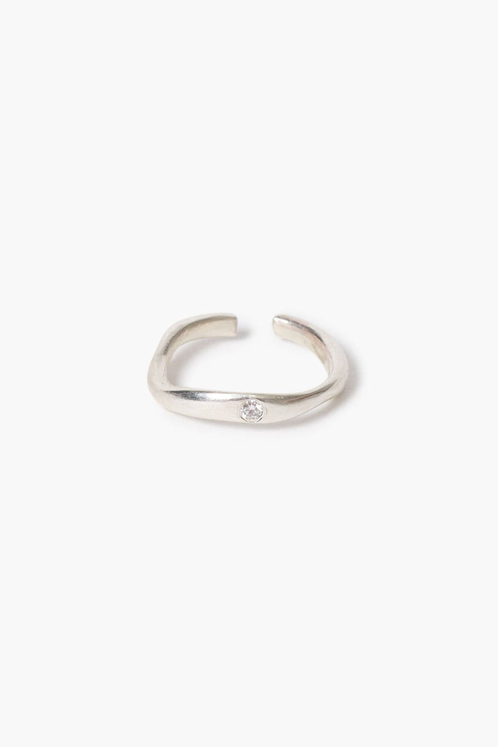 Ripple Diamond Toe Ring