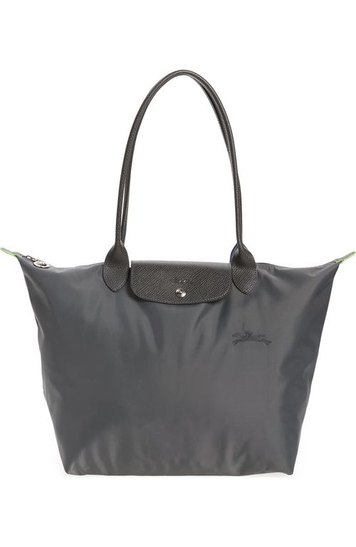 Le Pliage Green Recycled Canvas Large Shoulder Tote