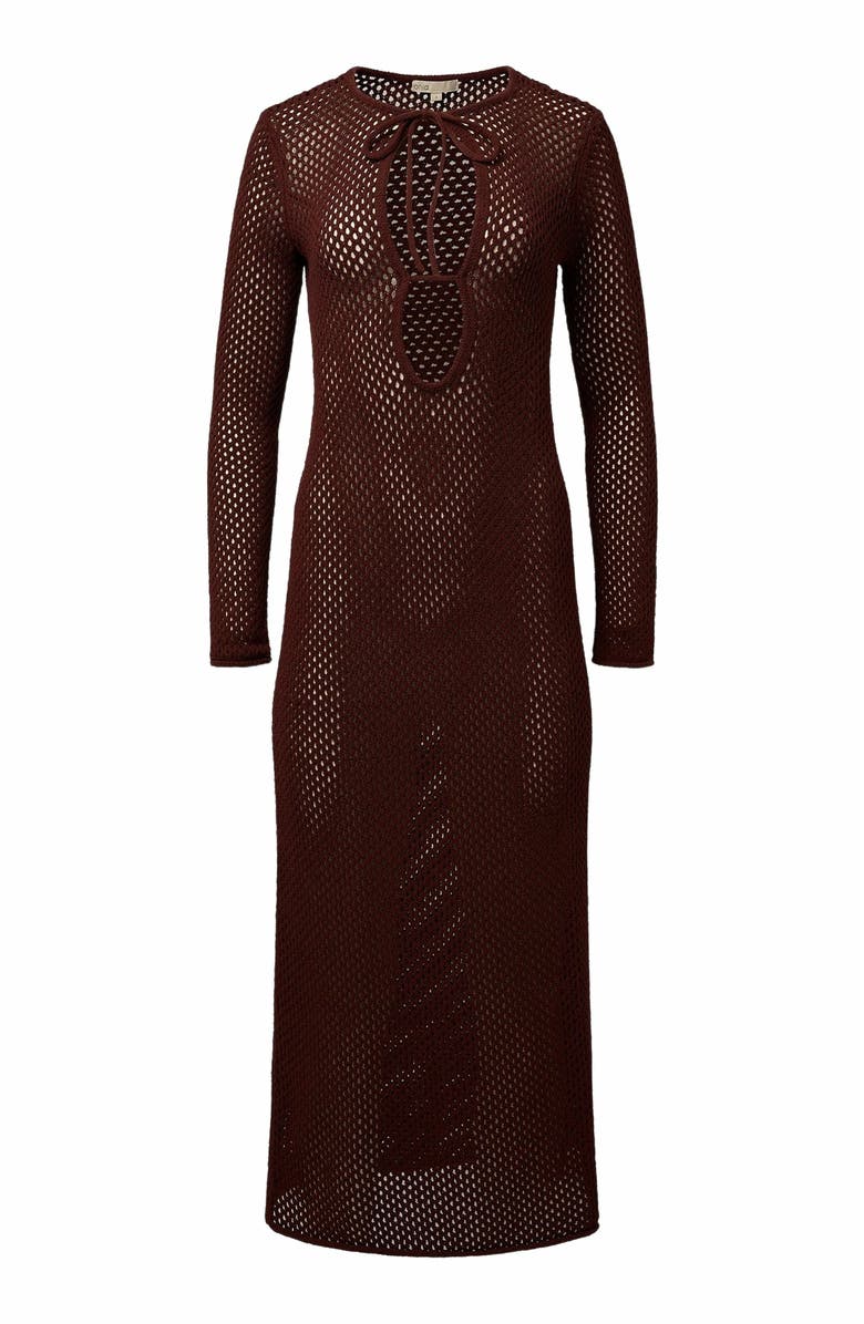 Crochet Knit Cutout Maxi Dress