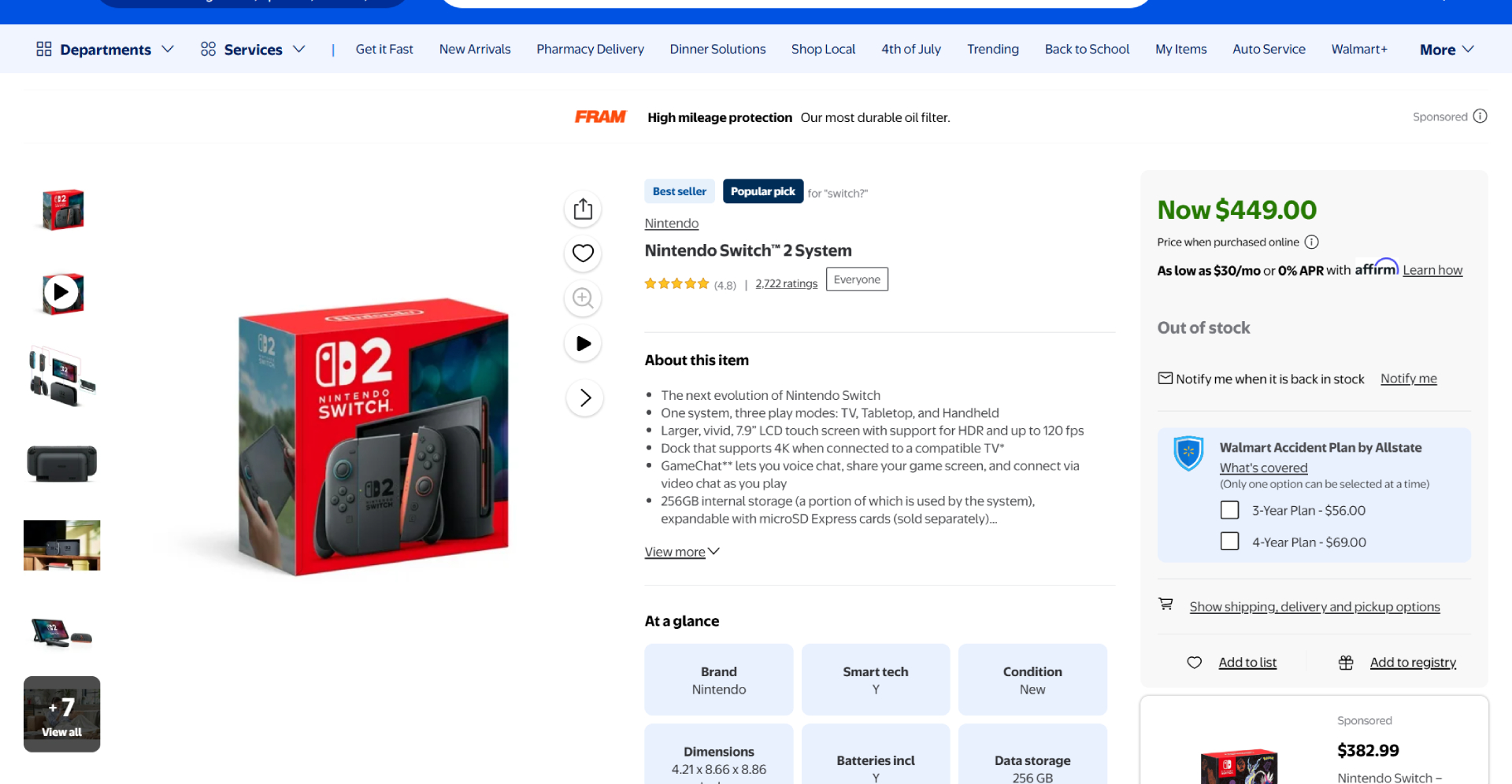 Nintendo Switch 2 at Walmart