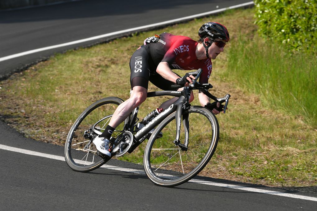 Eddie Dunbar in action during stage 12 at the Giro