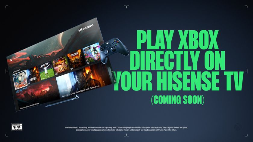The cloud gaming promo image for Hisense TVs.