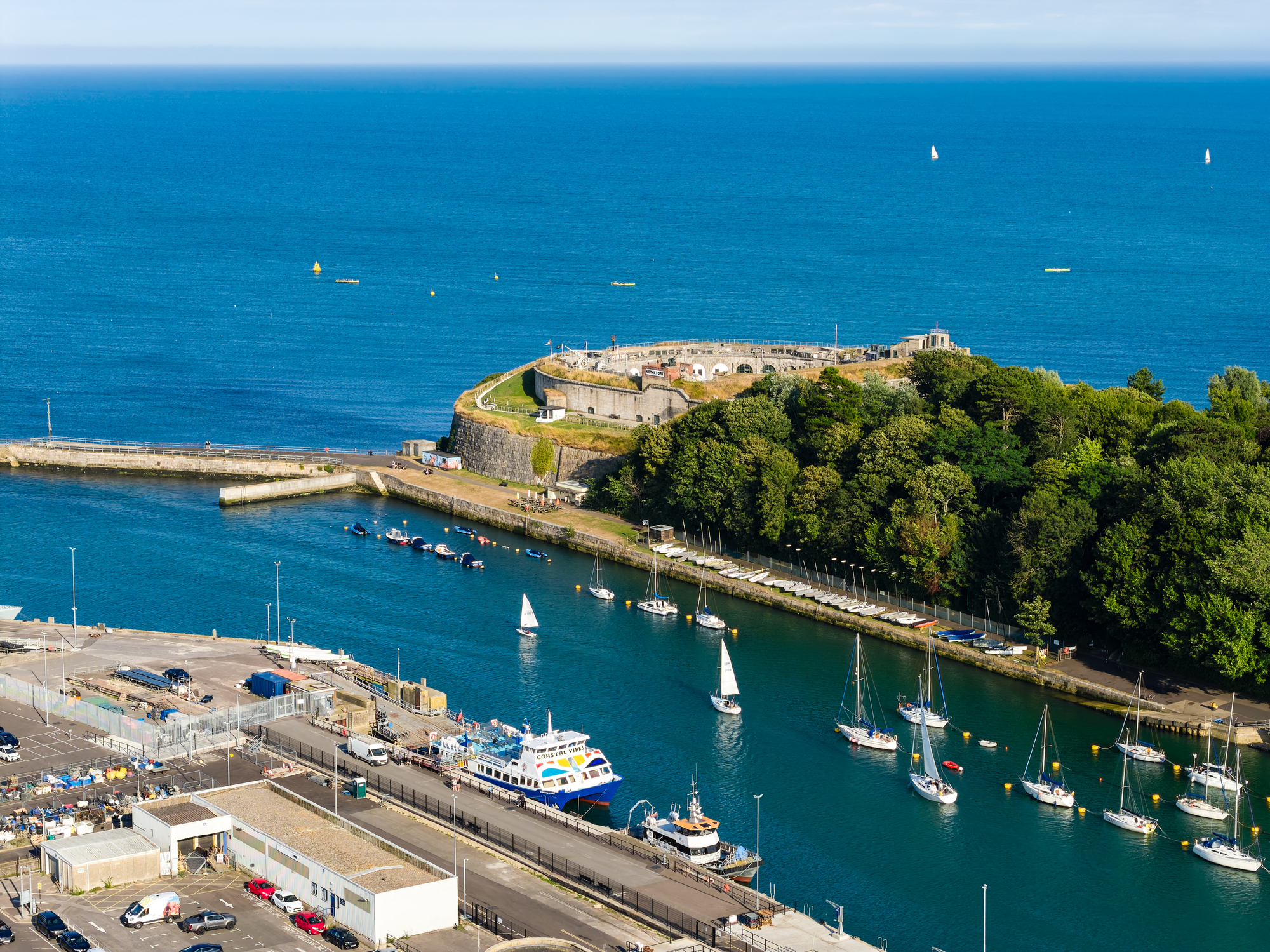 Sailboats in Dorset's Weymouth Harbour