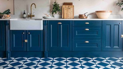 oxford blue new vinyl kitchen flooring by harvey maria