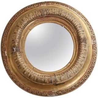 18th century gilt mirror on a white background