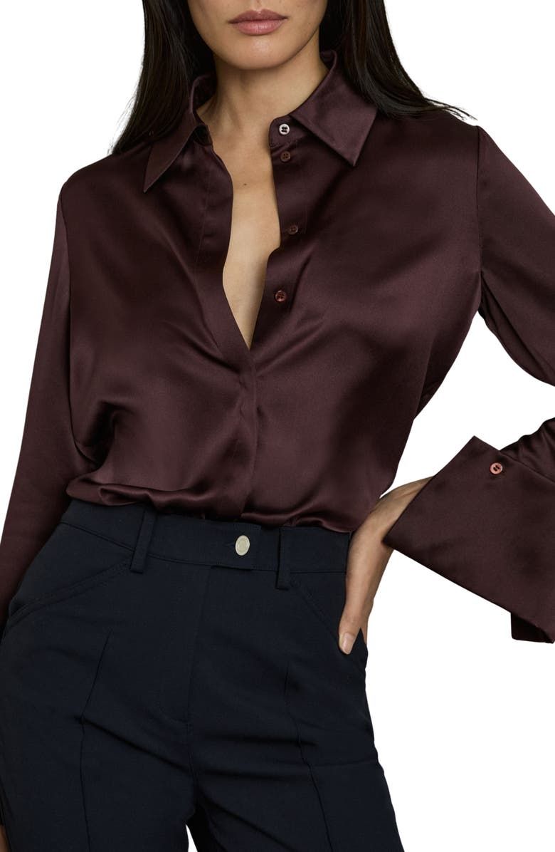 Hailey Silk Button-Up Shirt