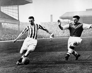 Stanley Matthews in action for Stoke City in 1938.