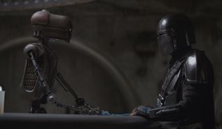 Mandalorian and a droid