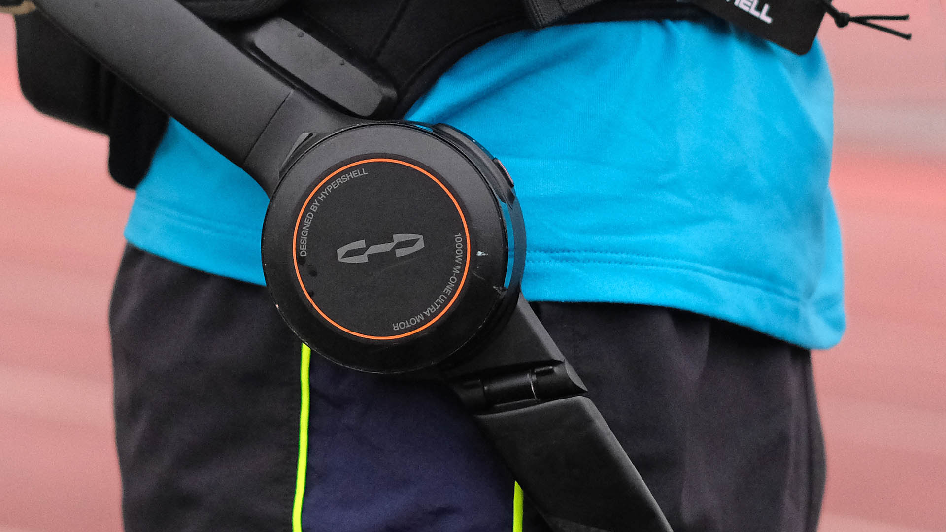 Hypershell X Ultra worn at a running track