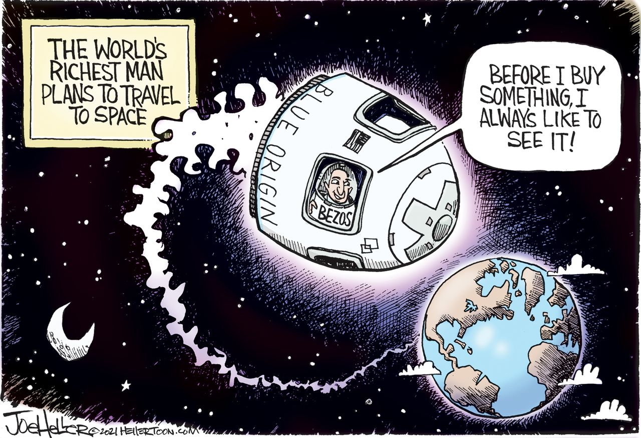 Bezos in space