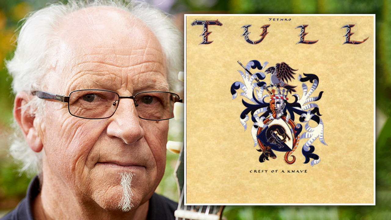 Martin Barre and the album art for Crest Of A Knave