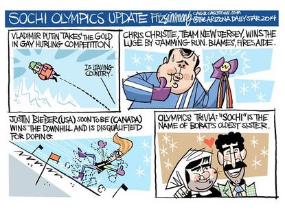 Editorial cartoon Sochi Olympics update
