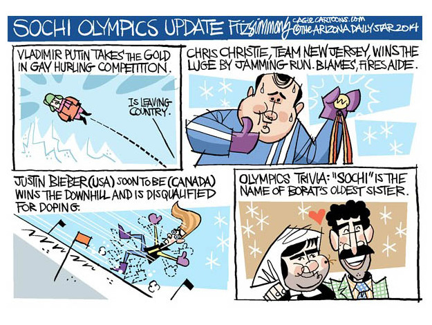 Editorial cartoon Sochi Olympics update