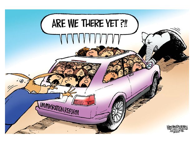 Political cartoon immigration reform