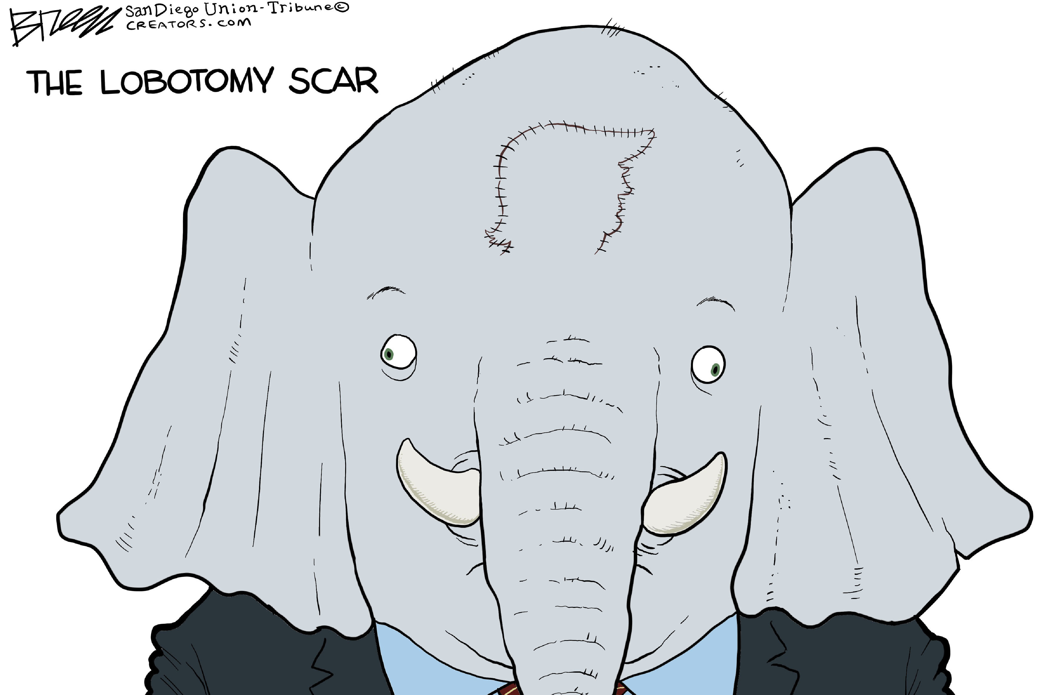 Political Cartoon U.S. gop trump 