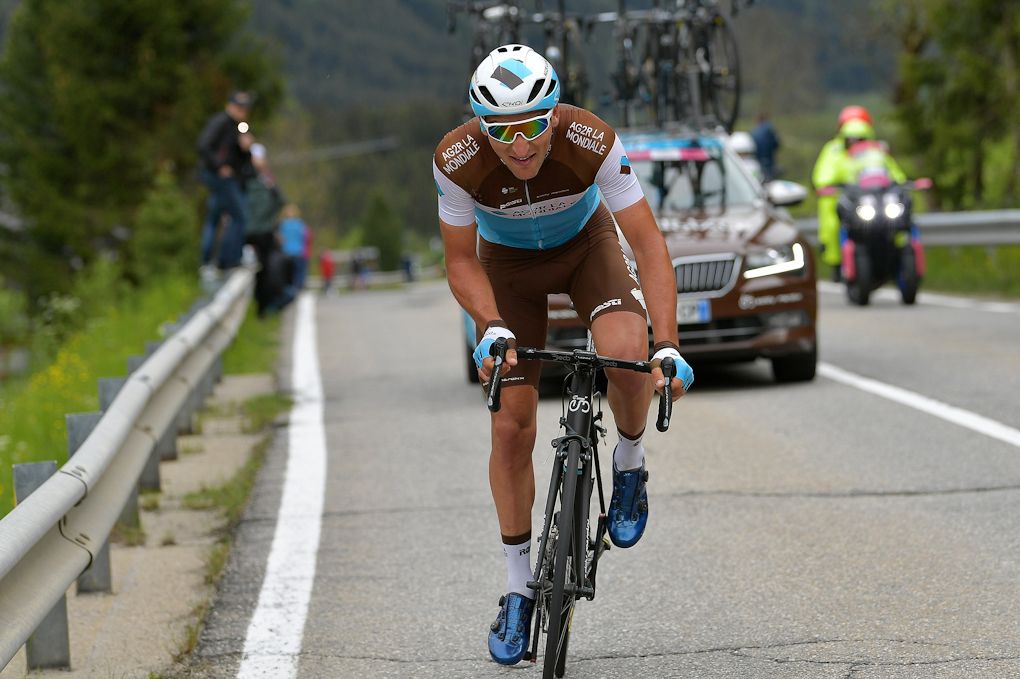 Nans Peters solos to the win during stage 17 at the Giro