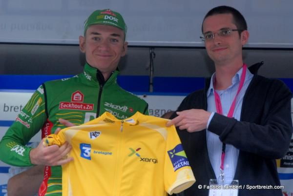 McNally presented with the yellow jersey.
