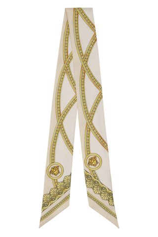 Versace Beige 'la Coupe Des Dieux' Silk Scarf