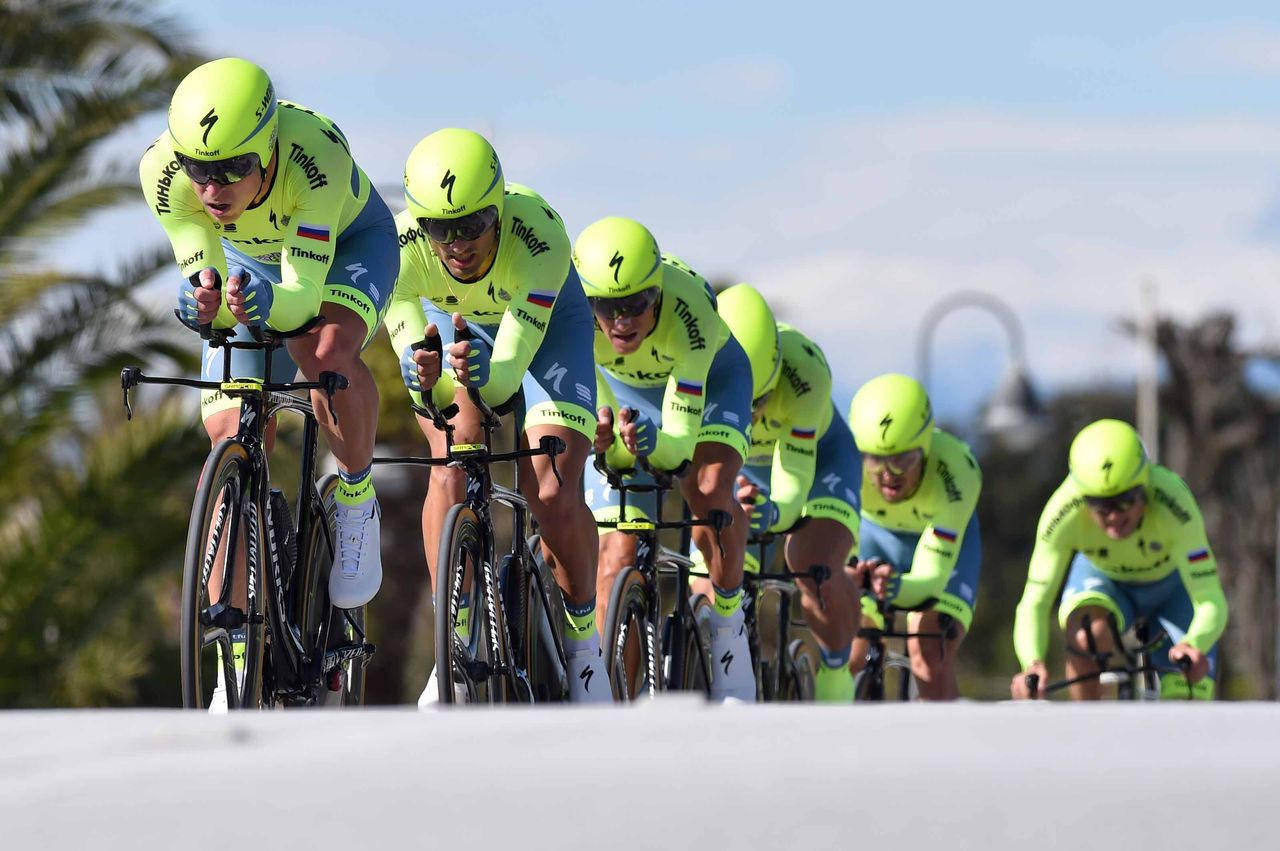 Tinkoff in the team time trial in Tirreno-Adriatico
