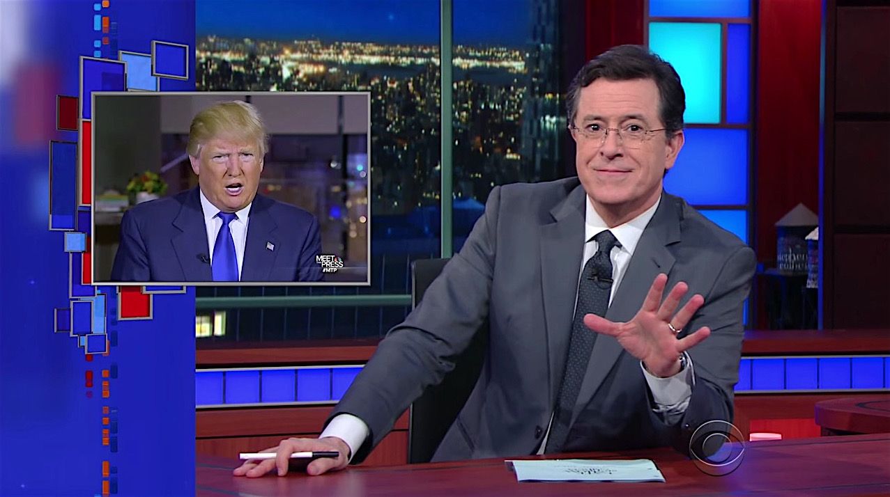 Stephen Colbert calls Donald Trump &amp;quot;Americas gullible uncle&amp;quot;