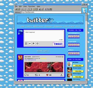 Retro Twitter web design