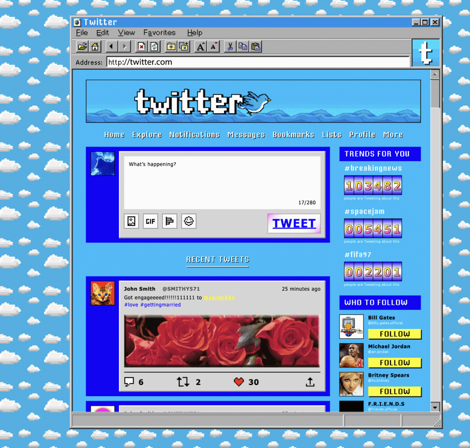 90S Website Template Free