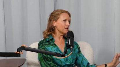 Katie Derham appearing on the Second Act Podcast