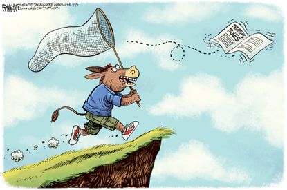 Political Cartoon U.S. GOP Trump Democrats 2020 presidential election tax returns