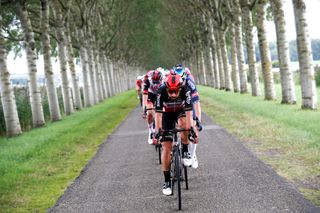 HOOGERHEIDE NETHERLANDS SEPTEMBER 01 Thomas De Gendt of Belgium and Team Lotto Soudal leads The Peloton during the 17th Benelux Tour 2021 Stage 3 a 1683km stage from Essen to Hoogerheide BeneluxTour on September 01 2021 in Hoogerheide Netherlands Photo by Bas CzerwinskiGetty Images