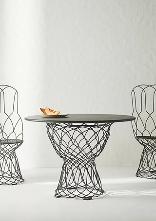 Outdoor wire design dining table from Anthropologie.