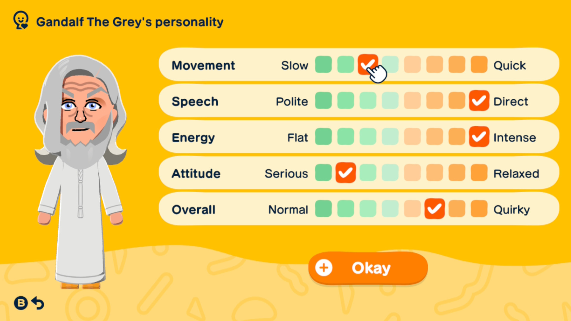 values that make a Bubbly personality type Mii in Tomodachi Life Living the Dream