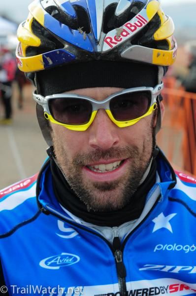 Tim Johnson (Cannondale/ Cyclocrossworld.com) at the start.
