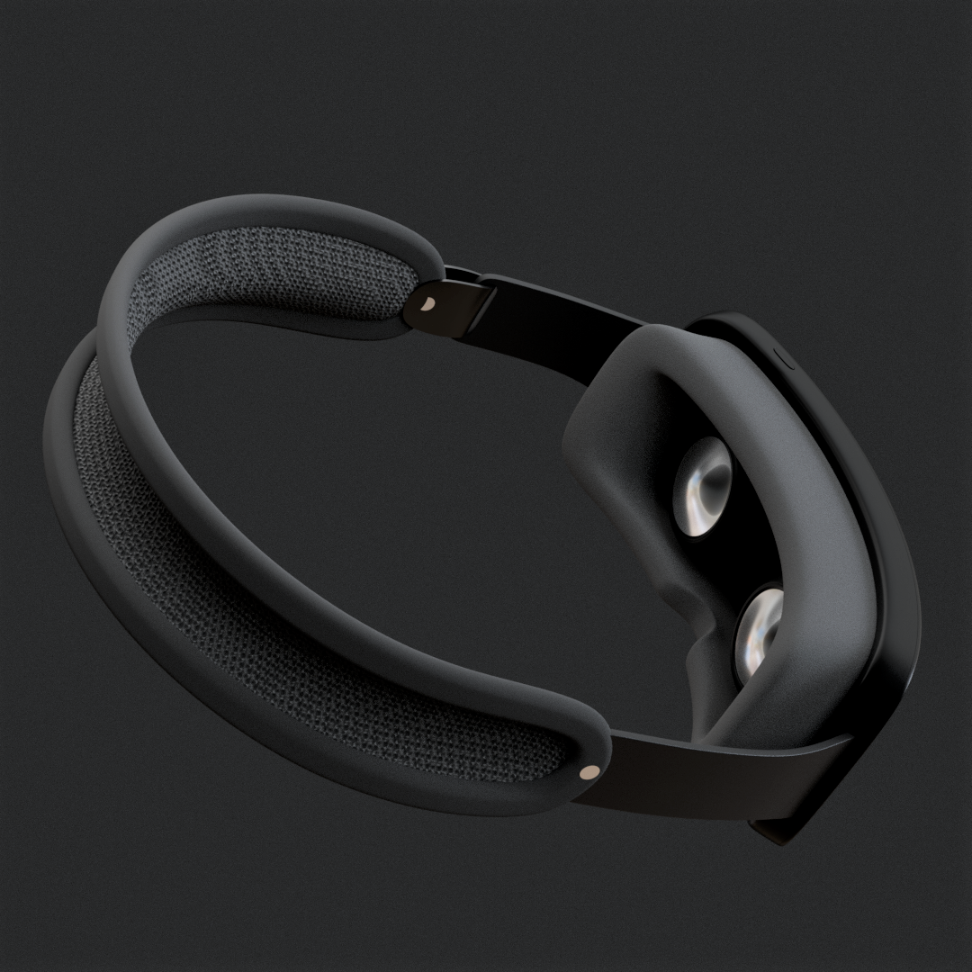 A mock up of the Apple Reality Pro headset