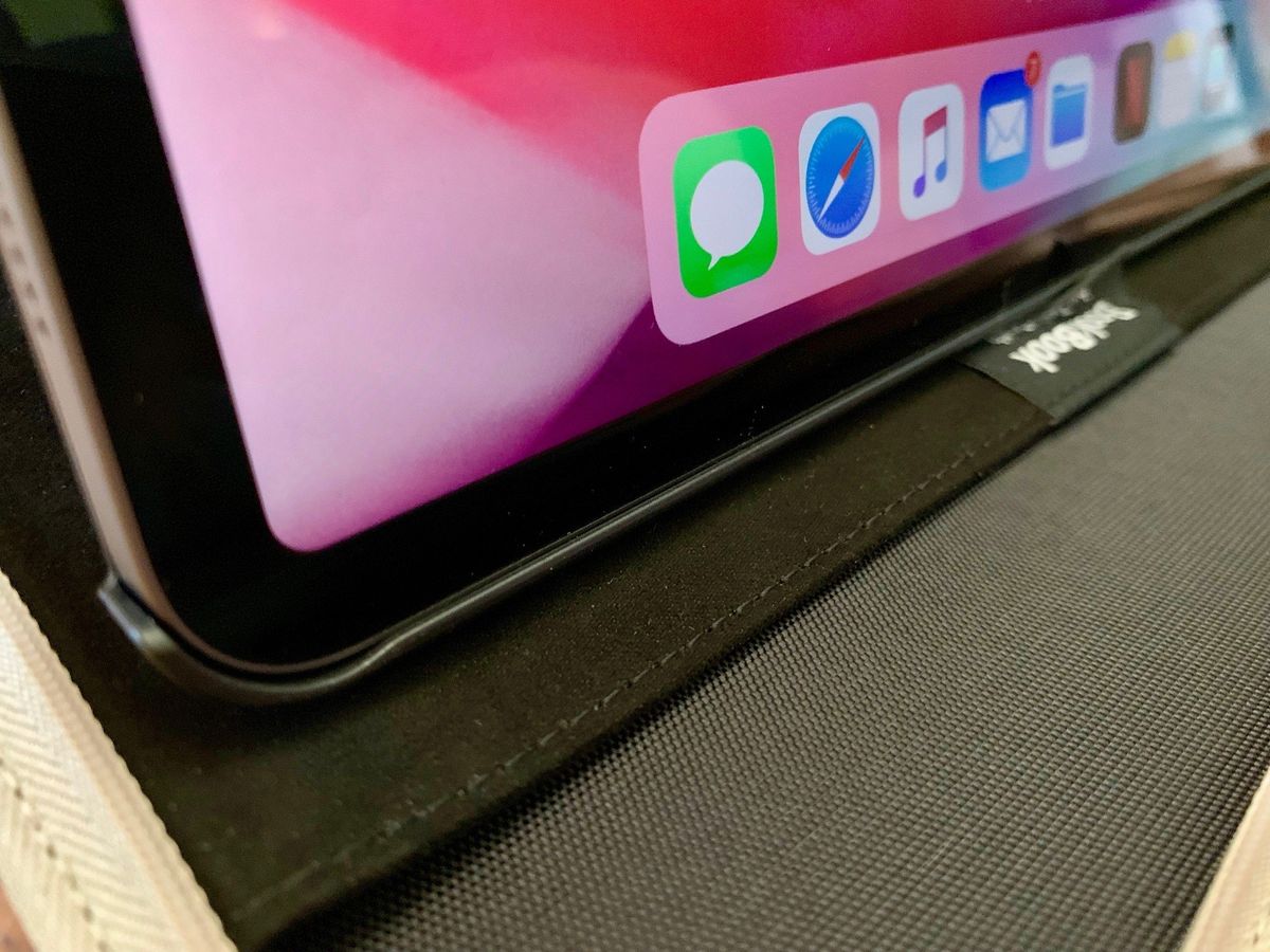 A close up of the upright angle of the BookBook Vol 2 for iPad Pro