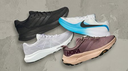 Running shoes from Adidas, Asics, Nike, Hoka