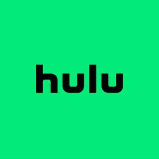 The Hulu logo on a green background