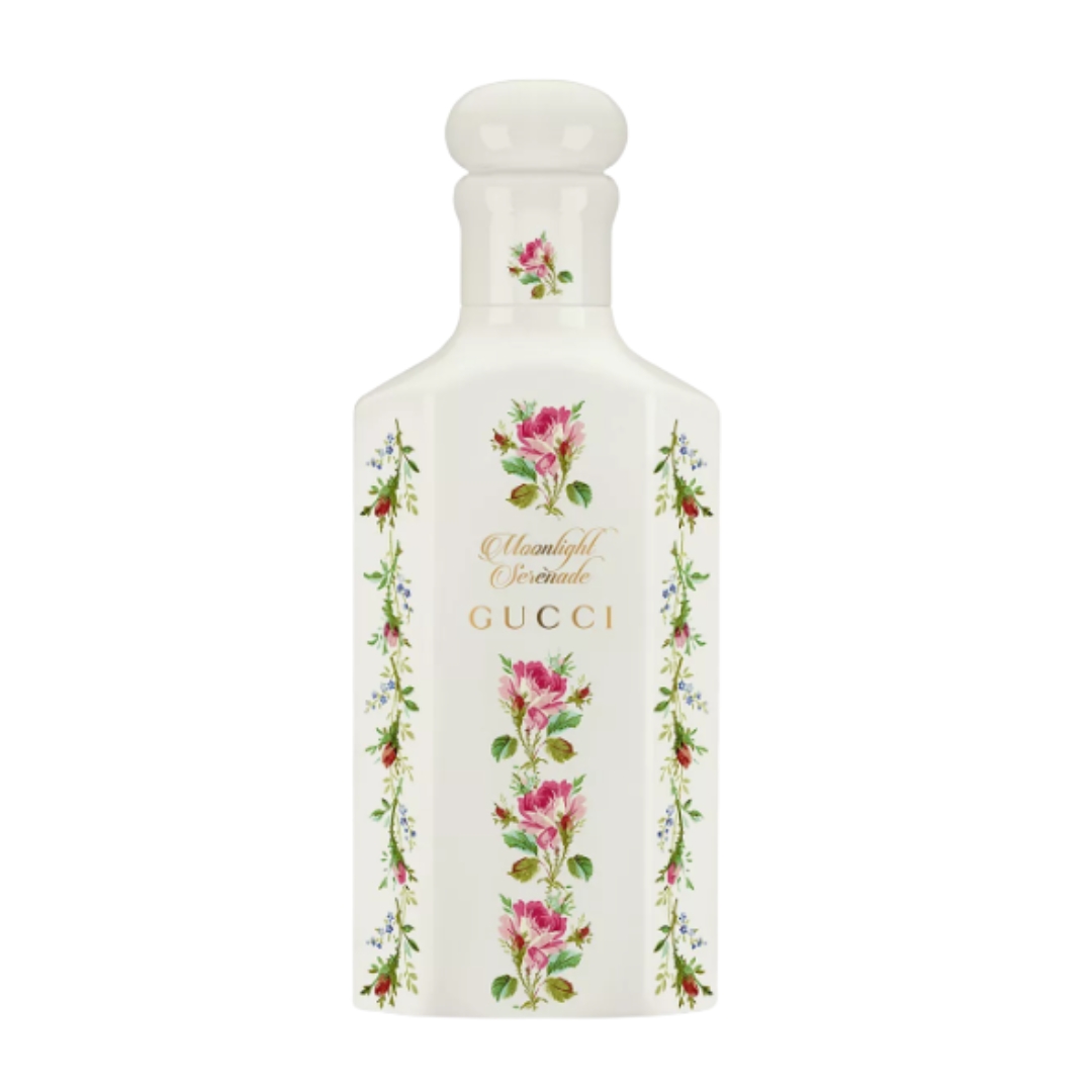 A product shot of the Gucci The Alchemist's Garden Moonlight Serenade Acqua Profumata, on a white background